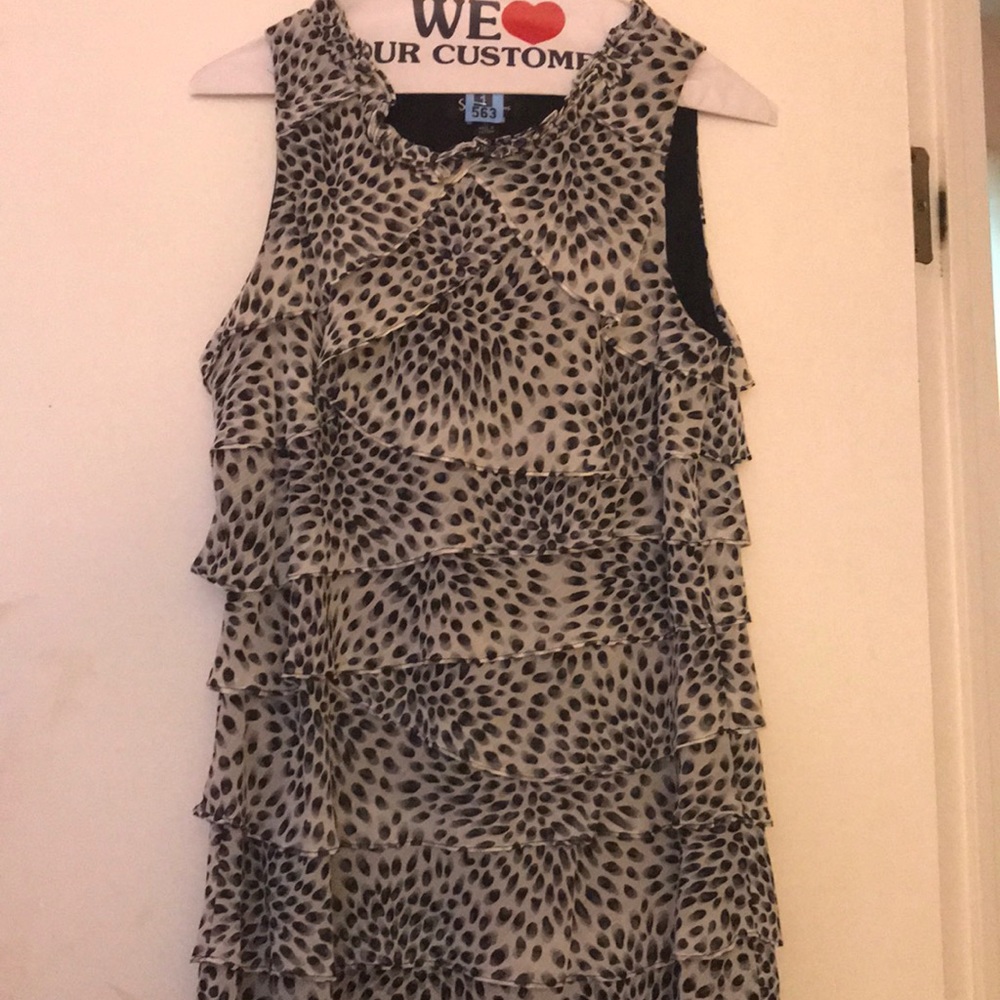 A black and grey dress only been worn once